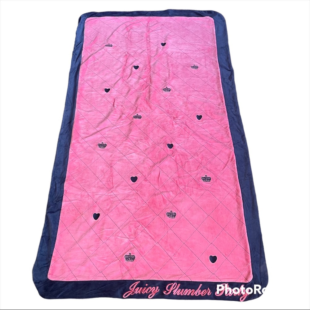 Matching Juicy Couture Travel Blanket or Pillow Bubblegum Pink. Barbie - Picture 2 of 11
